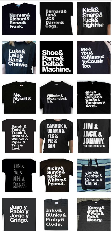 Coleção de camisetas Helvetica